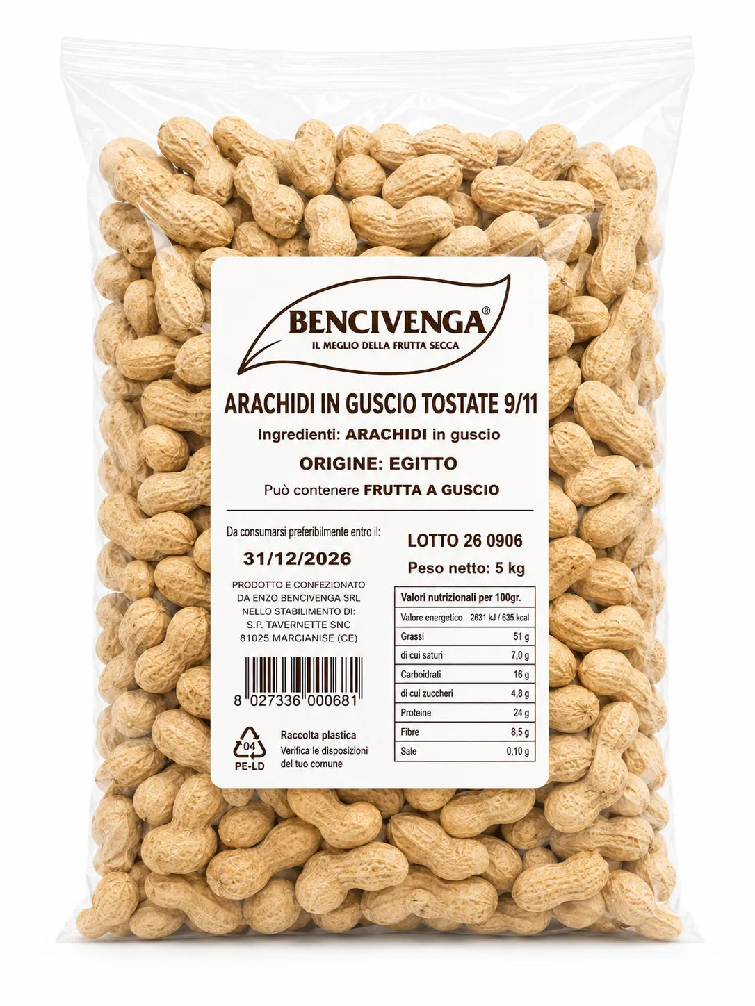 Arachidi in Guscio Tostate 1 kg