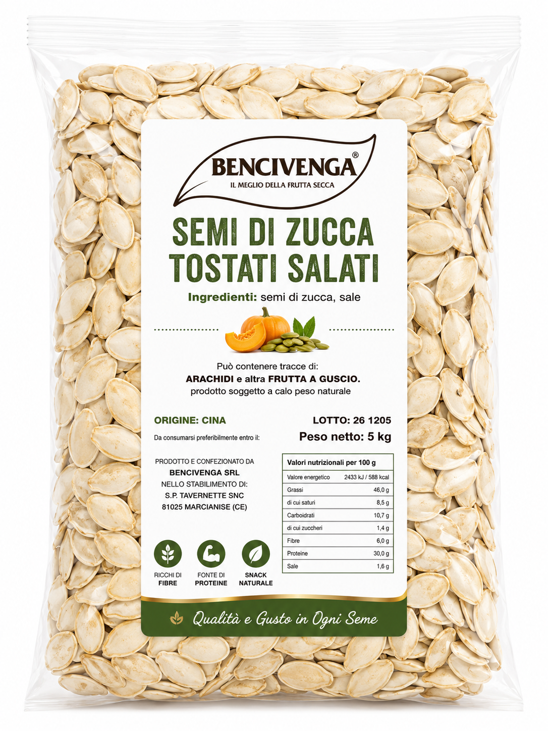 Semi di Zucca Tostati Salati