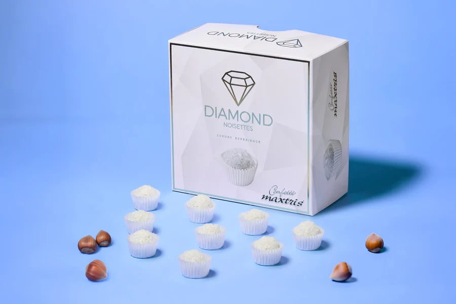 Maxtris Vassoio DIAMOND Noisettes Bianco