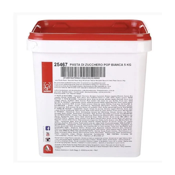 Pasta di zucchero bianca 5 kg Modecor