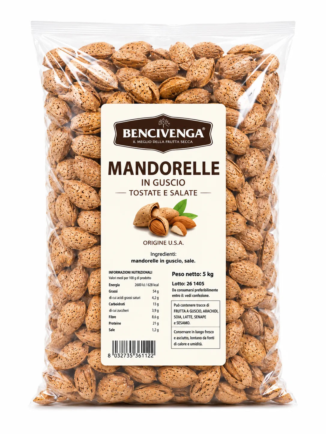 Mandorelle in Guscio Tostate e Salate