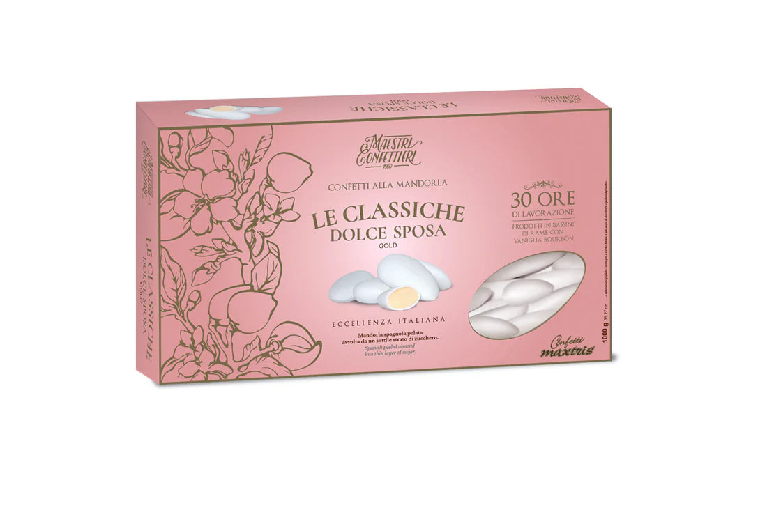 Confetti Maxtris Le Classiche Dolce Sposa Gold – Mandorla Bianca 1 Kg