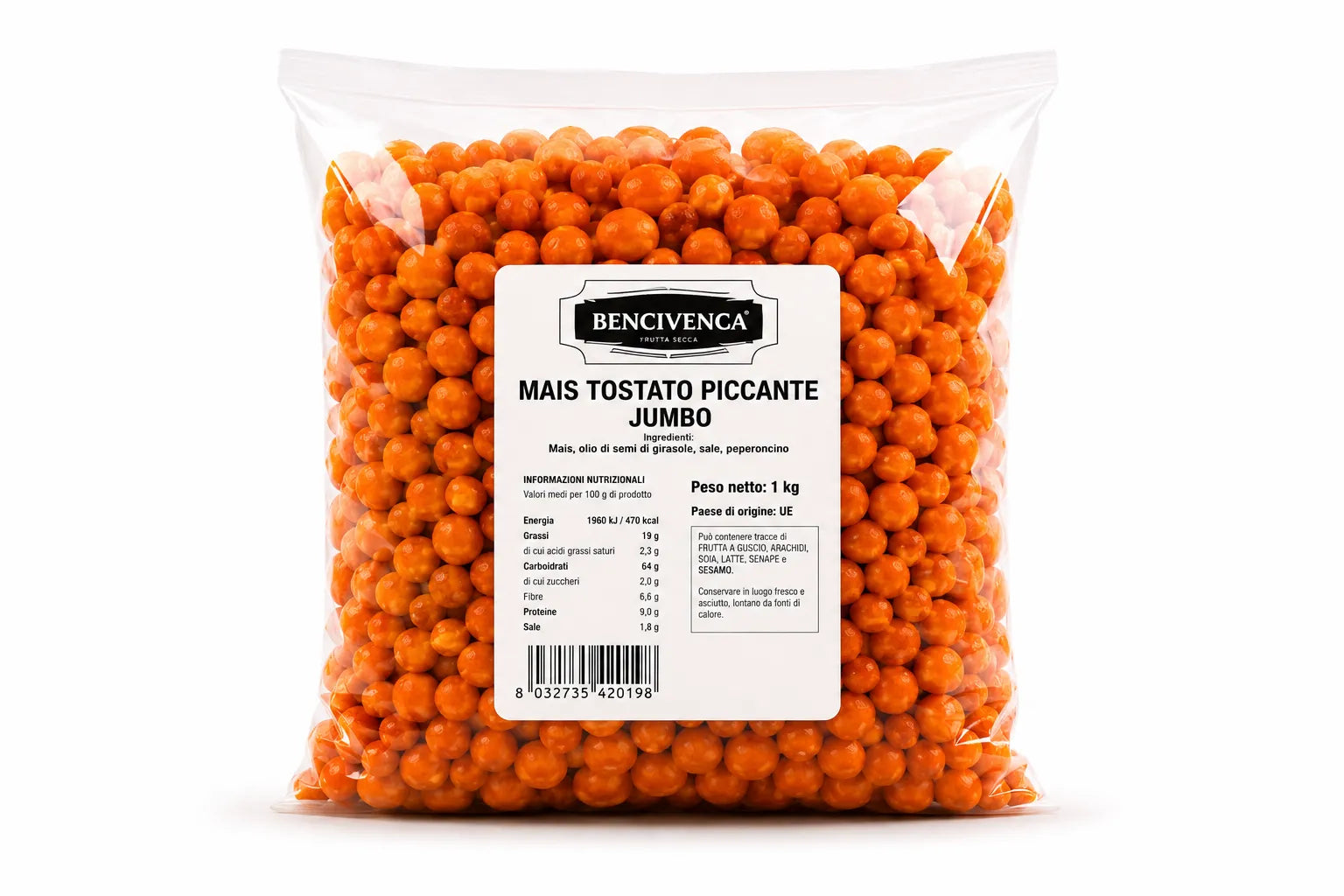Mais Tostato Piccante Jumbo – Snack Croccante e Gustoso
